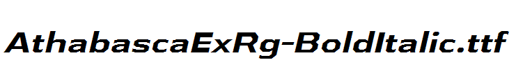 AthabascaExRg-BoldItalic