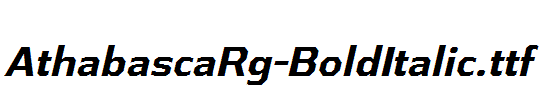 AthabascaRg-BoldItalic