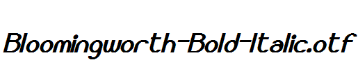 Bloomingworth-Bold-Italic