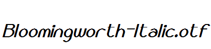 Bloomingworth-Italic