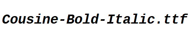 Cousine-Bold-Italic