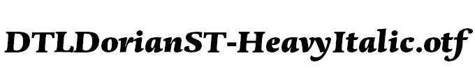DTLDorianST-HeavyItalic.otf
