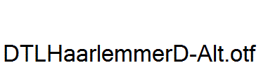 DTLHaarlemmerD-Alt.otf