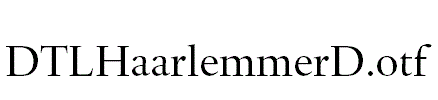 DTLHaarlemmerD.otf