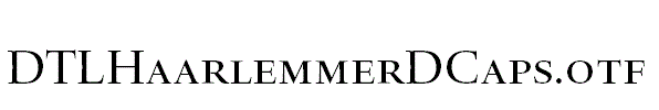 DTLHaarlemmerDCaps.otf