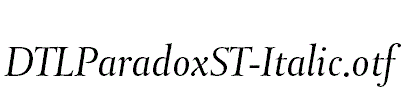 DTLParadoxST-Italic.otf