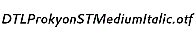 DTLProkyonSTMediumItalic.otf