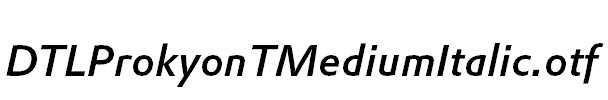 DTLProkyonTMediumItalic.otf