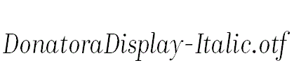 DonatoraDisplay-Italic.otf