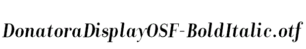 DonatoraDisplayOSF-BoldItalic.otf