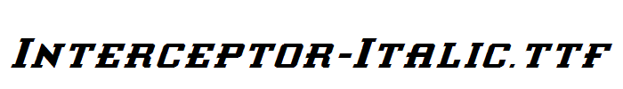 Interceptor-Italic.ttf