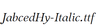 JabcedHy-Italic.ttf