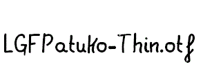 LGFPatuko-Thin.otf