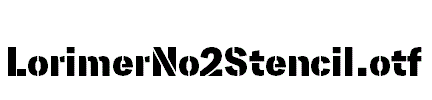 LorimerNo2Stencil.otf