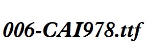 fonts 006-CAI978.ttf
