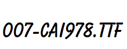 fonts 007-CAI978.ttf