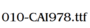 fonts 010-CAI978.ttf