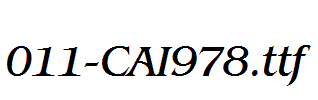 fonts 011-CAI978.ttf