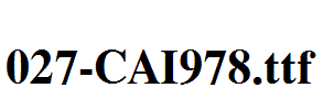 fonts 027-CAI978.ttf