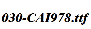 fonts 030-CAI978.ttf