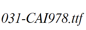 fonts 031-CAI978.ttf