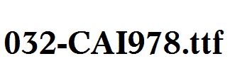 fonts 032-CAI978.ttf