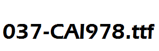fonts 037-CAI978.ttf