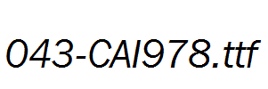 fonts 043-CAI978.ttf