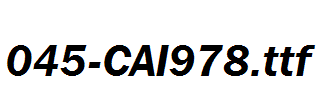 fonts 045-CAI978.ttf