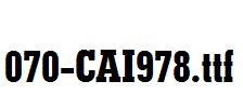 fonts 070-CAI978.ttf