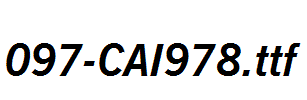 fonts 097-CAI978.ttf