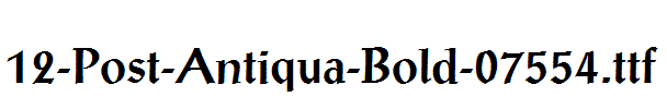 fonts 12-Post-Antiqua-Bold-07554.ttf