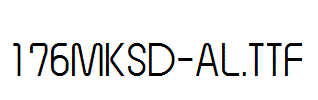 fonts 176MKSD-AL.ttf