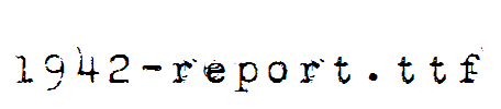 fonts 1942-report.ttf