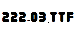 fonts 222-03.ttf