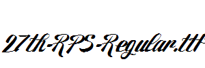 fonts 27th-RPS-Regular.ttf