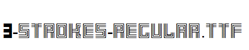 fonts 3-Strokes-Regular.ttf