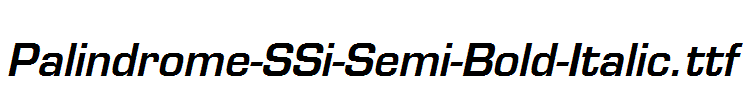 Palindrome-SSi-Semi-Bold-Italic.ttf