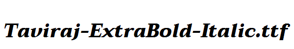 Taviraj-ExtraBold-Italic.ttf