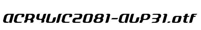 ACRYLIC2081-ALP31.otf