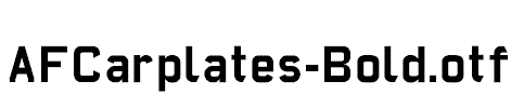 AFCarplates-Bold.otf