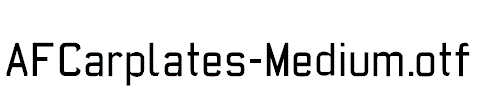 AFCarplates-Medium.otf