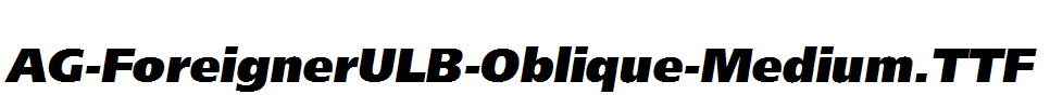 AG-ForeignerULB-Oblique-Medium.TTF