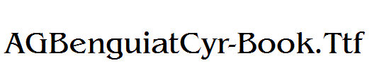 AGBenguiatCyr-Book.Ttf