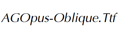 AGOpus-Oblique.Ttf