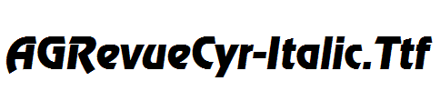AGRevueCyr-Italic.Ttf