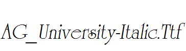 AG_University-Italic.Ttf