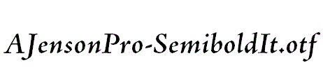 AJensonPro-SemiboldIt.otf