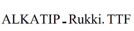 ALKATIP-Rukki.TTF