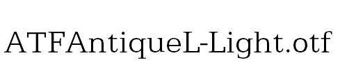 ATFAntiqueL-Light.otf
